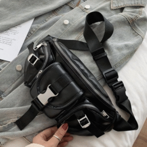 RIÑONERA PREM CUERO NEGRO